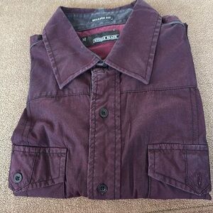 Buckle Black Relaxed Fit Size Medium Button Front Shirt Long Sleeve (NH)